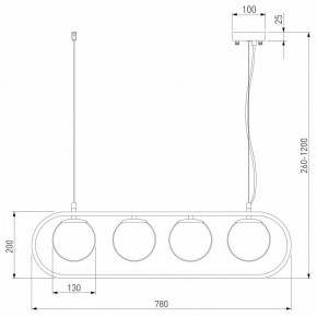 Подвесной светильник Eurosvet Ringo 50089/4 хром в Новом Уренгое - novyy-urengoy.mebel24.online | фото 3