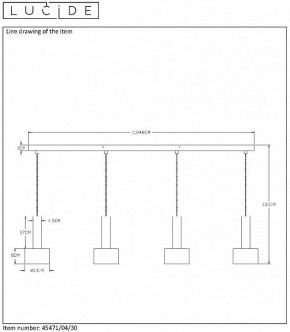 Подвесной светильник Lucide Teun 45471/04/30 в Новом Уренгое - novyy-urengoy.mebel24.online | фото 6