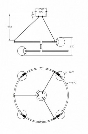 Подвесной светильник Maytoni Balance MOD317PL-04B в Новом Уренгое - novyy-urengoy.mebel24.online | фото 4