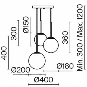 Подвесной светильник Maytoni Basic form MOD321PL-03B в Новом Уренгое - novyy-urengoy.mebel24.online | фото 6