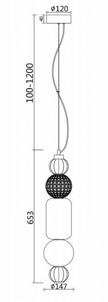 Подвесной светильник Maytoni Collar P069PL-L35CH3K в Новом Уренгое - novyy-urengoy.mebel24.online | фото 5