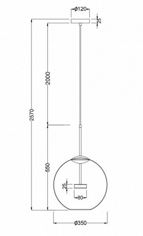Подвесной светильник Maytoni Cometa MOD056PL-L12G3K в Новом Уренгое - novyy-urengoy.mebel24.online | фото 3