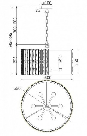 Подвесной светильник Maytoni Facet MOD094PL-06G в Новом Уренгое - novyy-urengoy.mebel24.online | фото 4