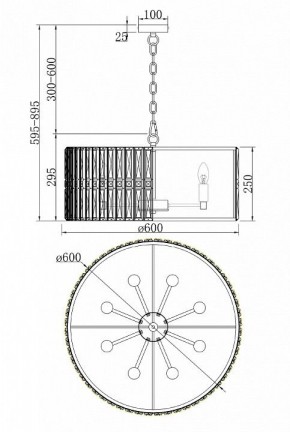 Подвесной светильник Maytoni Facet MOD094PL-08G в Новом Уренгое - novyy-urengoy.mebel24.online | фото 3