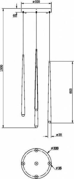Подвесной светильник Maytoni Halo MOD132PL-L30BSK в Новом Уренгое - novyy-urengoy.mebel24.online | фото 2