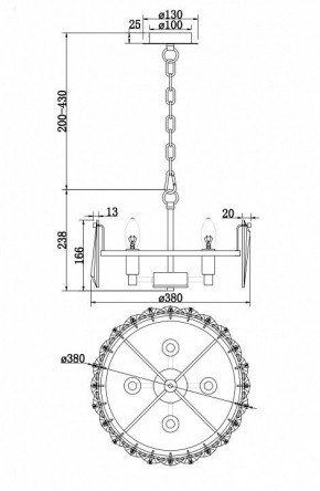 Подвесной светильник Maytoni Puntes MOD043PL-04CH в Новом Уренгое - novyy-urengoy.mebel24.online | фото 4