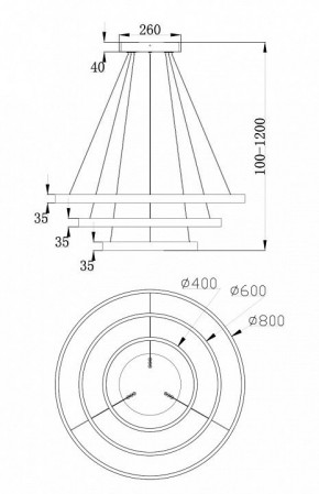 Подвесной светильник Maytoni Rim MOD058PL-L100W4K в Новом Уренгое - novyy-urengoy.mebel24.online | фото 6