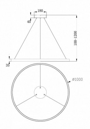 Подвесной светильник Maytoni Rim MOD058PL-L54W4K в Новом Уренгое - novyy-urengoy.mebel24.online | фото 4