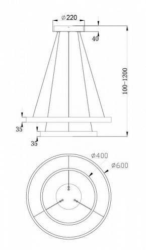 Подвесной светильник Maytoni Rim MOD058PL-L55BS4K в Новом Уренгое - novyy-urengoy.mebel24.online | фото 7