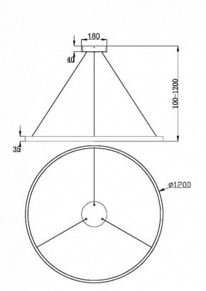 Подвесной светильник Maytoni Rim MOD058PL-L65BS3K в Новом Уренгое - novyy-urengoy.mebel24.online | фото 4