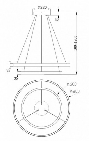 Подвесной светильник Maytoni Rim MOD058PL-L74BS4K в Новом Уренгое - novyy-urengoy.mebel24.online | фото 7