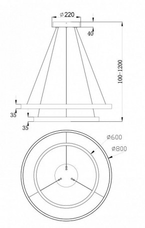 Подвесной светильник Maytoni Rim MOD058PL-L74W4K в Новом Уренгое - novyy-urengoy.mebel24.online | фото 6