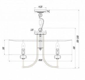 Подвесной светильник Maytoni Roma ARM006PL-08G в Новом Уренгое - novyy-urengoy.mebel24.online | фото 4