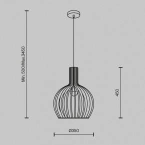 Подвесной светильник Maytoni Roots MOD194PL-01W в Новом Уренгое - novyy-urengoy.mebel24.online | фото 3