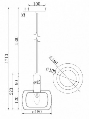 Подвесной светильник Maytoni Vision MOD411PL-01G в Новом Уренгое - novyy-urengoy.mebel24.online | фото 7