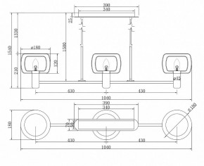 Подвесной светильник Maytoni Vision MOD411PL-03G в Новом Уренгое - novyy-urengoy.mebel24.online | фото 6