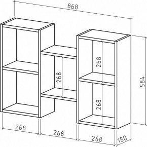 Полка книжная Флэш-10 в Новом Уренгое - novyy-urengoy.mebel24.online | фото 2