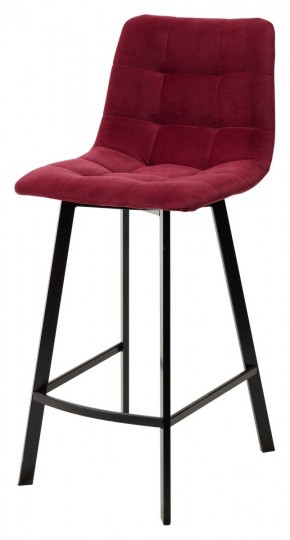 Полубарный стул CHILLI-QB SQUARE винный #16, велюр / черный каркас (H=66cm) М-City в Новом Уренгое - novyy-urengoy.mebel24.online | фото 2