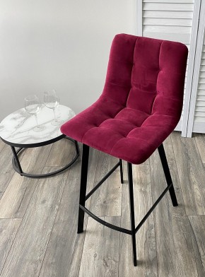Полубарный стул CHILLI-QB SQUARE винный #16, велюр / черный каркас (H=66cm) М-City в Новом Уренгое - novyy-urengoy.mebel24.online | фото 3