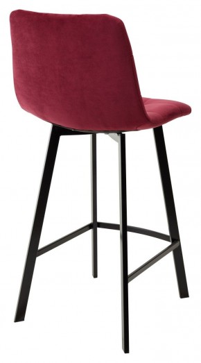 Полубарный стул CHILLI-QB SQUARE винный #16, велюр / черный каркас (H=66cm) М-City в Новом Уренгое - novyy-urengoy.mebel24.online | фото 6
