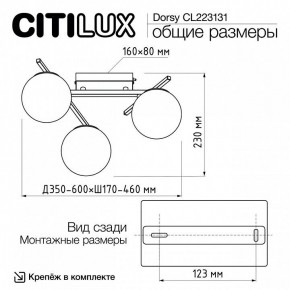 Потолочная люстра Citilux Dorsy CL223131 в Новом Уренгое - novyy-urengoy.mebel24.online | фото 11