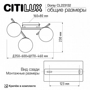 Потолочная люстра Citilux Dorsy CL223132 в Новом Уренгое - novyy-urengoy.mebel24.online | фото 12