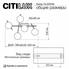 Потолочная люстра Citilux Dorsy CL223152 в Новом Уренгое - novyy-urengoy.mebel24.online | фото 10
