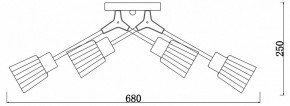 Потолочная люстра Escada Felicia 1137/6P в Новом Уренгое - novyy-urengoy.mebel24.online | фото 3