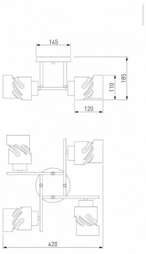 Потолочная люстра Eurosvet Hilari 30165/4 черный жемчуг в Новом Уренгое - novyy-urengoy.mebel24.online | фото 4