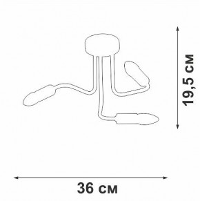 Потолочная люстра Vitaluce V3023 V3023-1/3PL в Новом Уренгое - novyy-urengoy.mebel24.online | фото 2