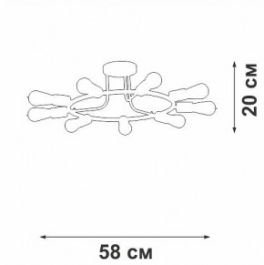 Потолочная люстра Vitaluce V3797 V3797-1/9PL в Новом Уренгое - novyy-urengoy.mebel24.online | фото 2