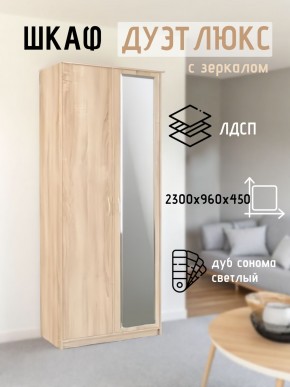 Шкаф 2-х створчатый Дуэт Люкс с зеркалом в Новом Уренгое - novyy-urengoy.mebel24.online | фото 7