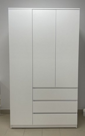 Шкаф 3-ств. с 3 ящиками "Бьянко" в Новом Уренгое - novyy-urengoy.mebel24.online | фото 3