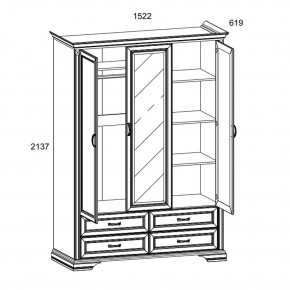 Шкаф 3D4S Z, MONAKO, цвет Сосна винтаж в Новом Уренгое - novyy-urengoy.mebel24.online | фото 1