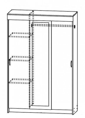 Шкаф-купе Бассо 1300 (Венге/Дуб белфорд) в Новом Уренгое - novyy-urengoy.mebel24.online | фото 2