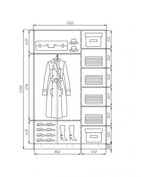 Шкаф-купе ХИТ 22-4-14-77 (420) в Новом Уренгое - novyy-urengoy.mebel24.online | фото 3