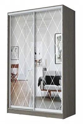 Шкаф-купе ХИТ 24-12/2-66 РОМБ БОЛЬШОЙ в Новом Уренгое - novyy-urengoy.mebel24.online | фото