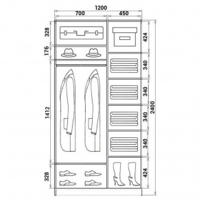 Шкаф-купе ХИТ 24-12-22 (620) в Новом Уренгое - novyy-urengoy.mebel24.online | фото 3
