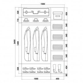 Шкаф-купе ХИТ 24-15-22 (620) в Новом Уренгое - novyy-urengoy.mebel24.online | фото 3