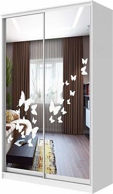 Шкаф-купе ХИТ 24-4-17-66 БАБОЧКИ в Новом Уренгое - novyy-urengoy.mebel24.online | фото