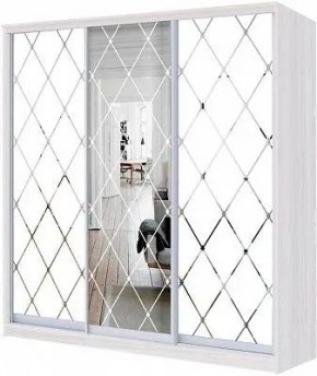 Шкаф-купе ХИТ 24-4-18/2-666 РОМБ БОЛЬШОЙ МАТОВЫЙ в Новом Уренгое - novyy-urengoy.mebel24.online | фото