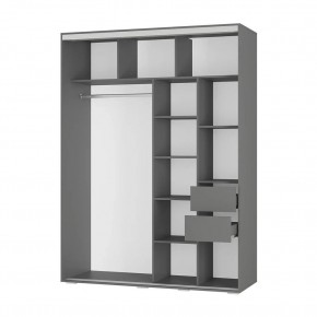 Шкаф-купе Крафт-6 1.6 м ШКК-06 (графит) в Новом Уренгое - novyy-urengoy.mebel24.online | фото 2