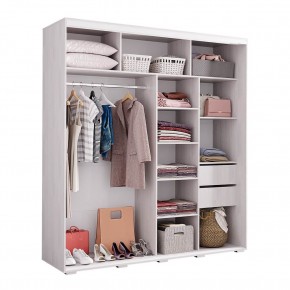 Шкаф-купе Крафт-6 1.6 м ШКК-06 (ясень белый) в Новом Уренгое - novyy-urengoy.mebel24.online | фото 2