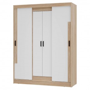 Шкаф-купе Смарт ШКК-06 (дуб сонома/белый) в Новом Уренгое - novyy-urengoy.mebel24.online | фото 2