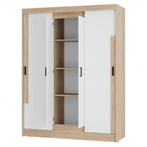 Шкаф-купе Смарт ШКК-06 (дуб сонома/белый) в Новом Уренгое - novyy-urengoy.mebel24.online | фото 3