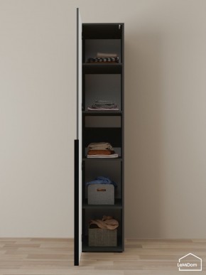 Шкаф Linnea MHR-1-2 2050х400х510 (Графит-М 11.1.25) в Новом Уренгое - novyy-urengoy.mebel24.online | фото 4
