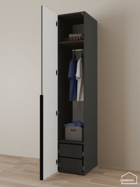 Шкаф Linnea MHR-1-3 2050х400х510 (Графит-М 11.1.25) в Новом Уренгое - novyy-urengoy.mebel24.online | фото 5