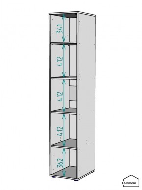 Шкаф Linnea MHR-1PO-2 2050х400х510 (Белый-М 11.1.1) в Новом Уренгое - novyy-urengoy.mebel24.online | фото 3
