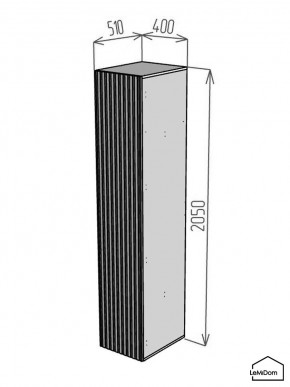 Шкаф Linnea MHR-1PO-2 2050х400х510 (Белый-М 11.1.2) в Новом Уренгое - novyy-urengoy.mebel24.online | фото 2
