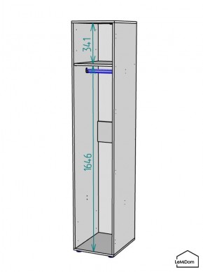 Шкаф Linnea MHR-1PO 2050х400х510 (Белый-М 11.1.2) в Новом Уренгое - novyy-urengoy.mebel24.online | фото 3